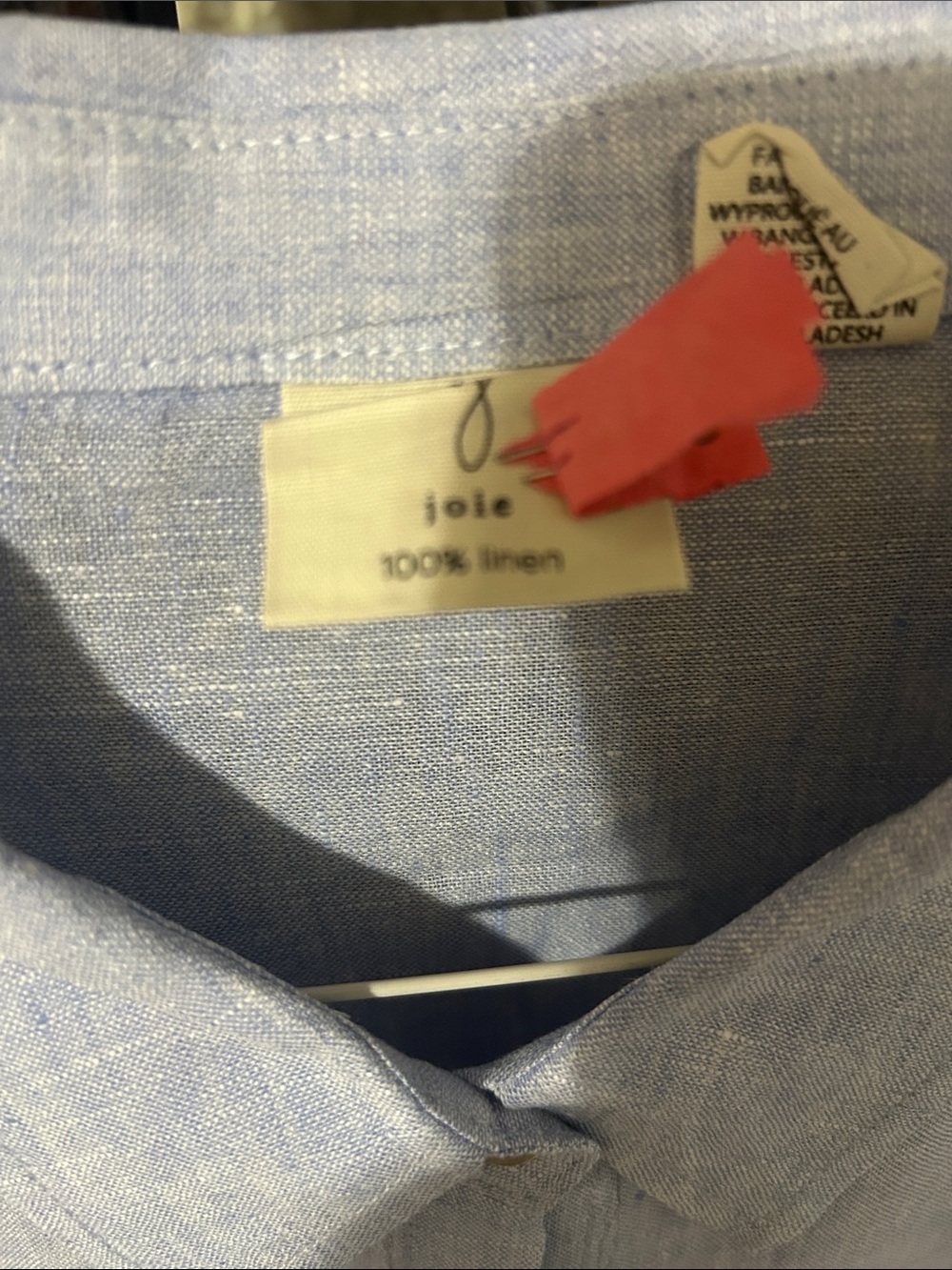 Joie Light Blue Linen Button-Down Shirt